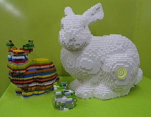 Stanford Bunny made of Lego